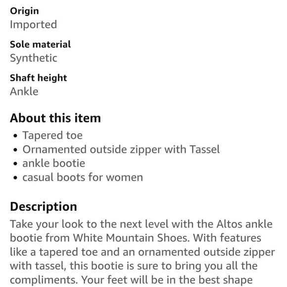 White Mountain Ladies ankle boots - brand new in box - Picture 4 of 4